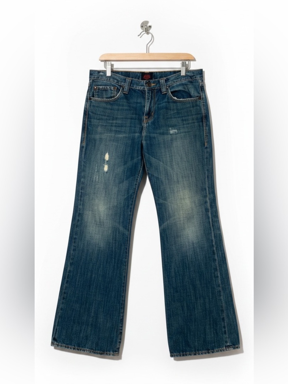 Rock & Republic Corrosion Highly Distressed Boot Cut Denim Jeans Size 36/32